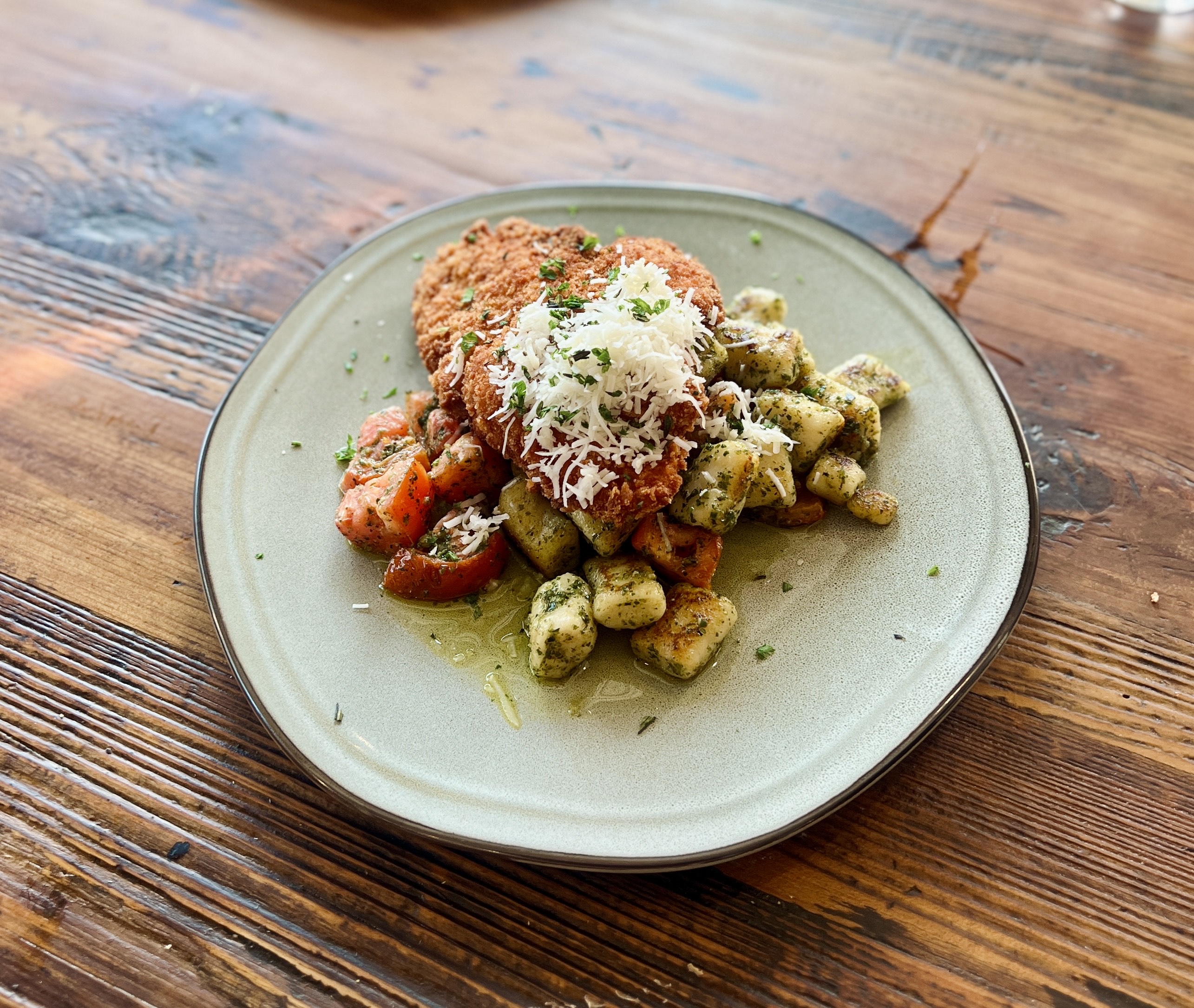 In the Gnudi with Chicken Schnitzel